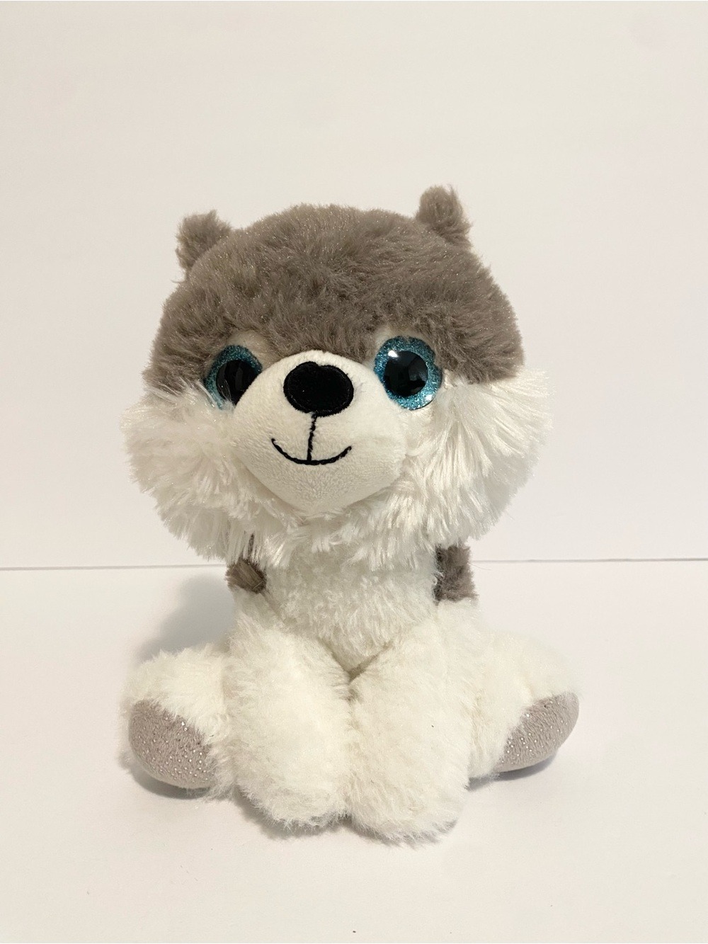 Walmart Wolf Husky Dog Plush Kid Connection Stuffed Animal Big Eyes Lovey 8”